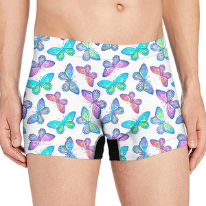 Colorful Butterfly Pattern Print Men's Boxer Briefs