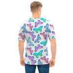 Colorful Butterfly Pattern Print Men's T-Shirt