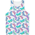 Colorful Butterfly Pattern Print Men's Tank Top