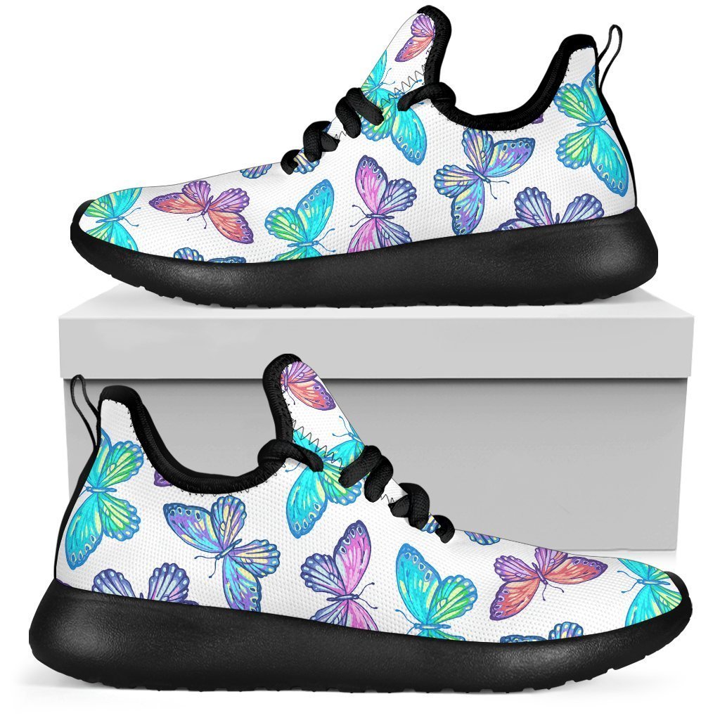 Colorful Butterfly Pattern Print Mesh Knit Shoes GearFrost
