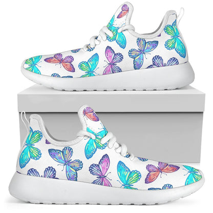 Colorful Butterfly Pattern Print Mesh Knit Shoes GearFrost