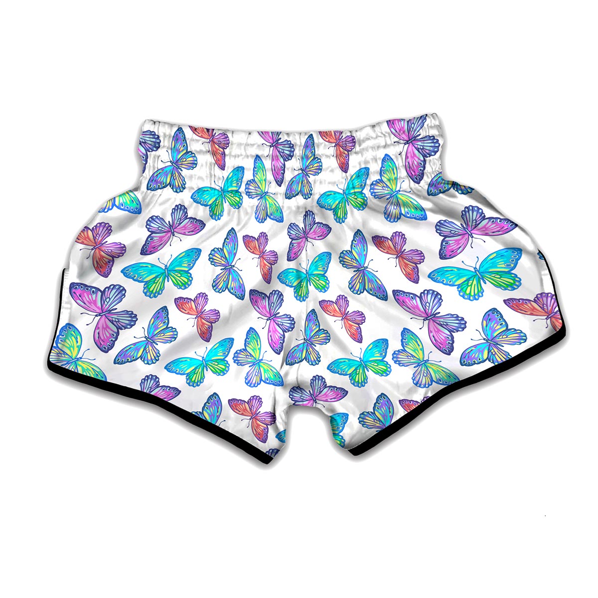 Colorful Butterfly Pattern Print Muay Thai Boxing Shorts