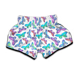 Colorful Butterfly Pattern Print Muay Thai Boxing Shorts