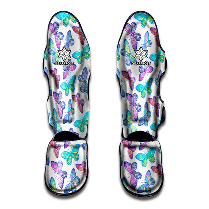 Colorful Butterfly Pattern Print Muay Thai Shin Guard
