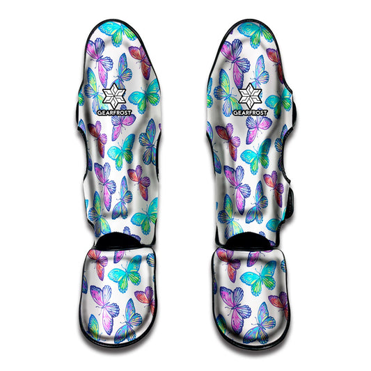 Colorful Butterfly Pattern Print Muay Thai Shin Guard