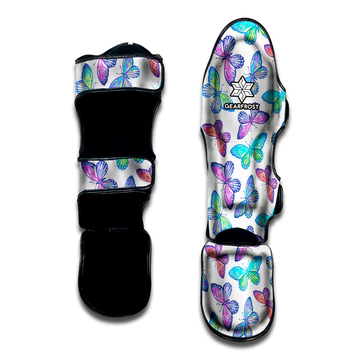 Colorful Butterfly Pattern Print Muay Thai Shin Guard