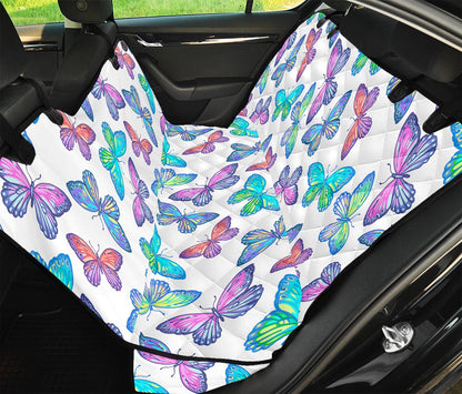 Colorful Butterfly Pattern Print Pet Car Back Seat Cover