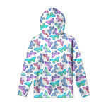 Colorful Butterfly Pattern Print Pullover Hoodie