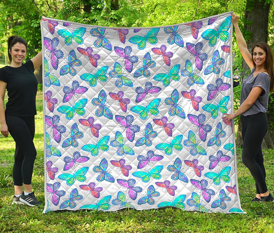 Colorful Butterfly Pattern Print Quilt