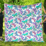 Colorful Butterfly Pattern Print Quilt
