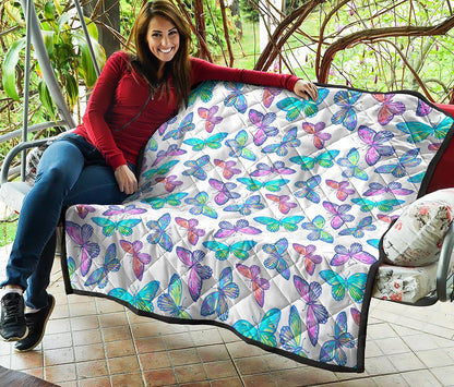 Colorful Butterfly Pattern Print Quilt