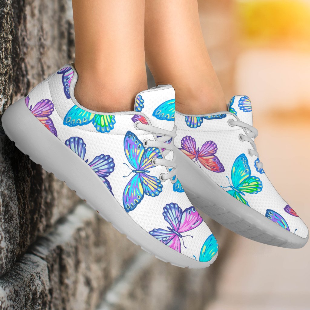 Colorful Butterfly Pattern Print Sport Shoes GearFrost