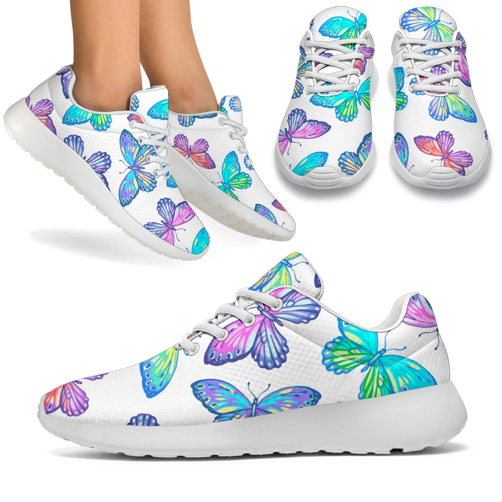 Colorful Butterfly Pattern Print Sport Shoes GearFrost