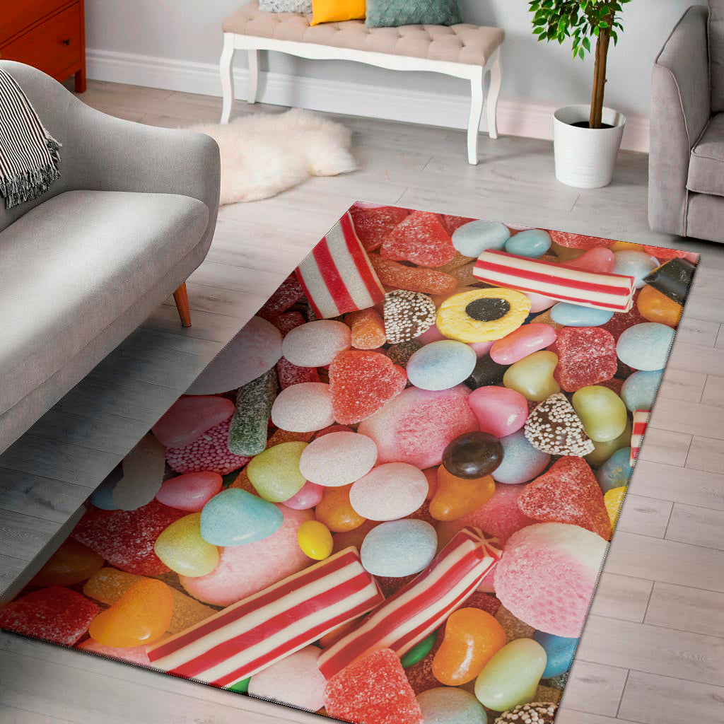 Colorful Candy And Jelly Print Area Rug