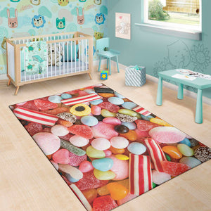 Colorful Candy And Jelly Print Area Rug