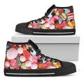 Colorful Candy And Jelly Print Black High Top Sneakers