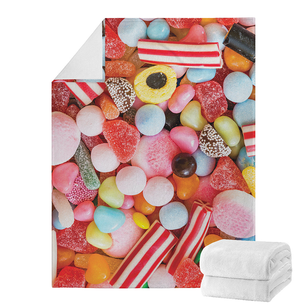 Colorful Candy And Jelly Print Blanket