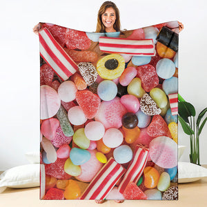 Colorful Candy And Jelly Print Blanket
