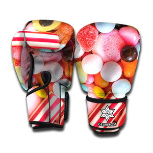 Colorful Candy And Jelly Print Boxing Gloves