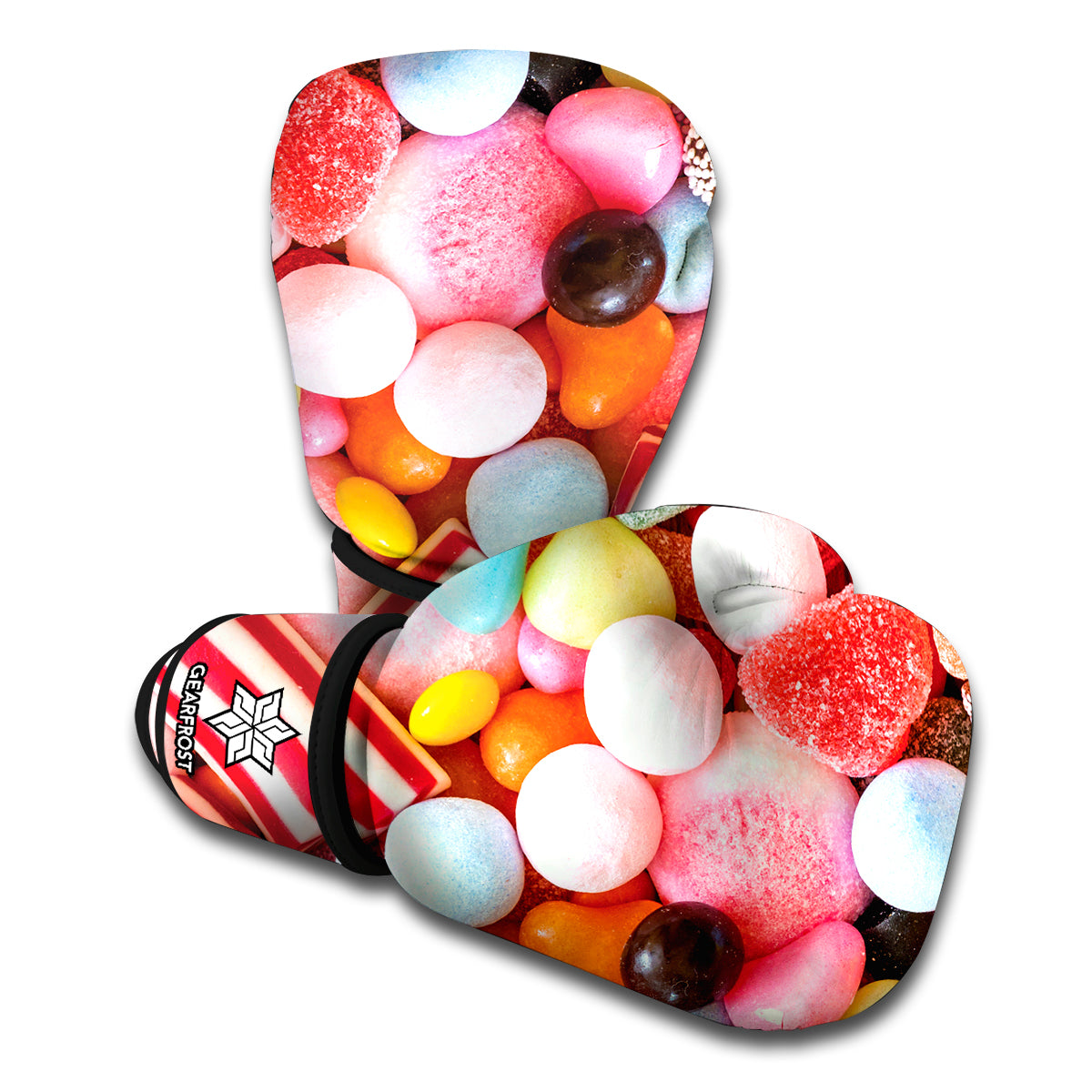 Colorful Candy And Jelly Print Boxing Gloves