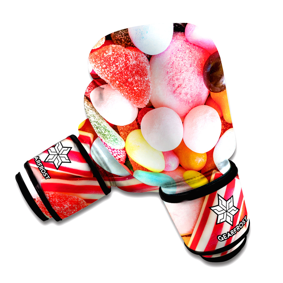 Colorful Candy And Jelly Print Boxing Gloves
