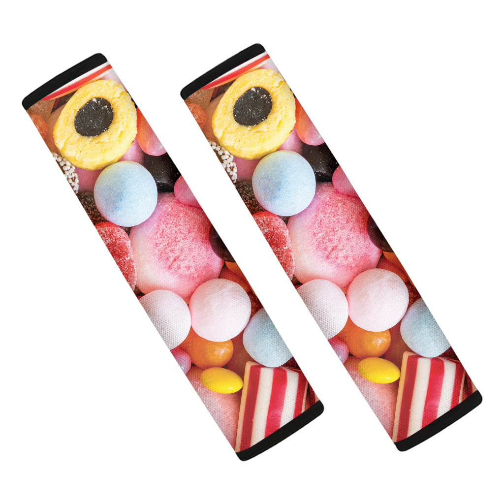 Colorful Candy And Jelly Print Car Seat Belt Covers