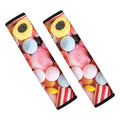 Colorful Candy And Jelly Print Car Seat Belt Covers