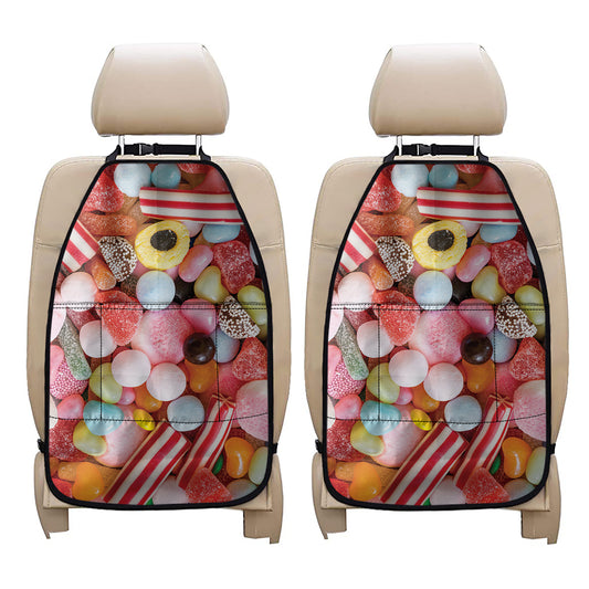 Colorful Candy And Jelly Print Car Seat Organizers