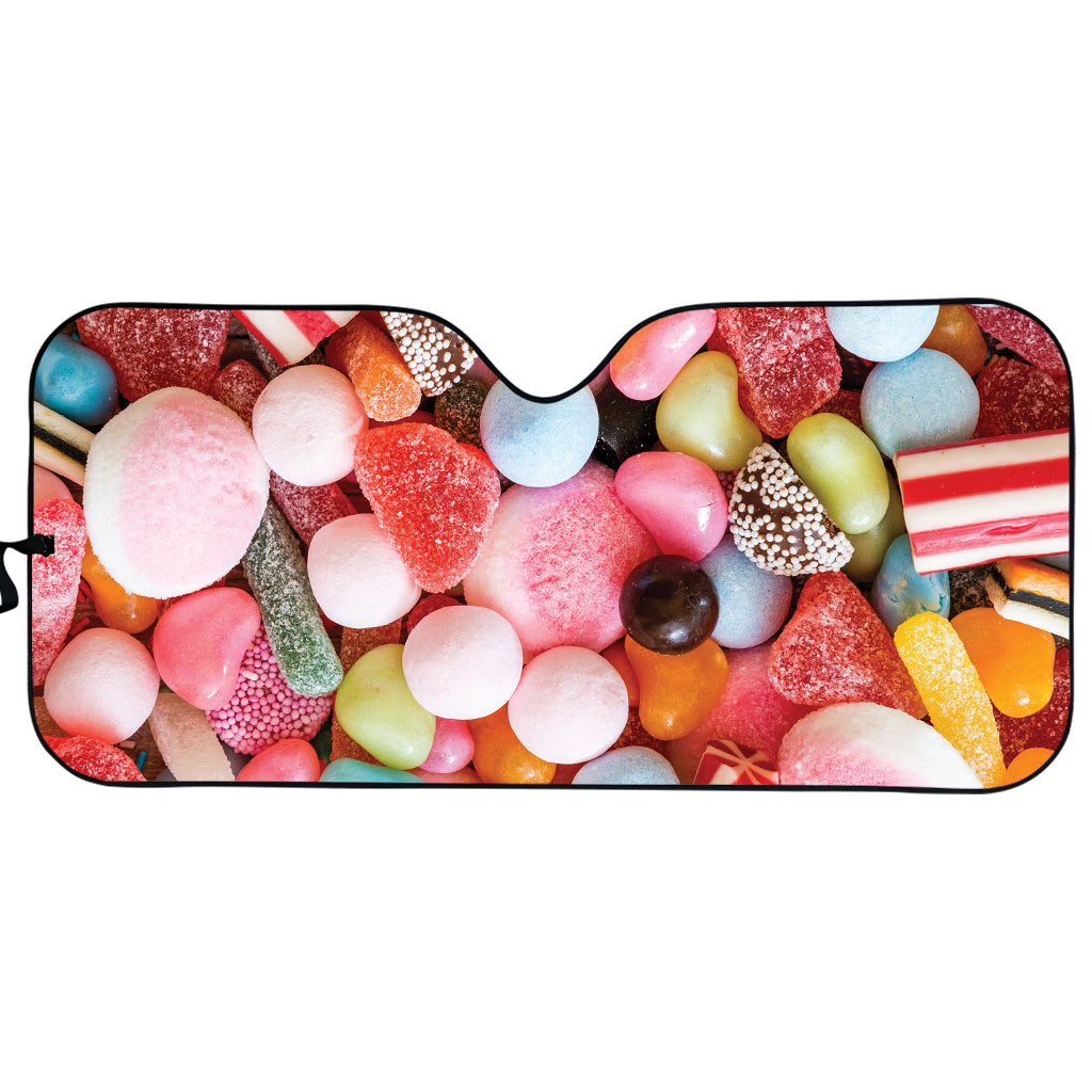 Colorful Candy And Jelly Print Car Sun Shade