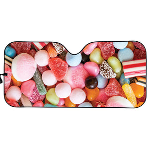 Colorful Candy And Jelly Print Car Sun Shade