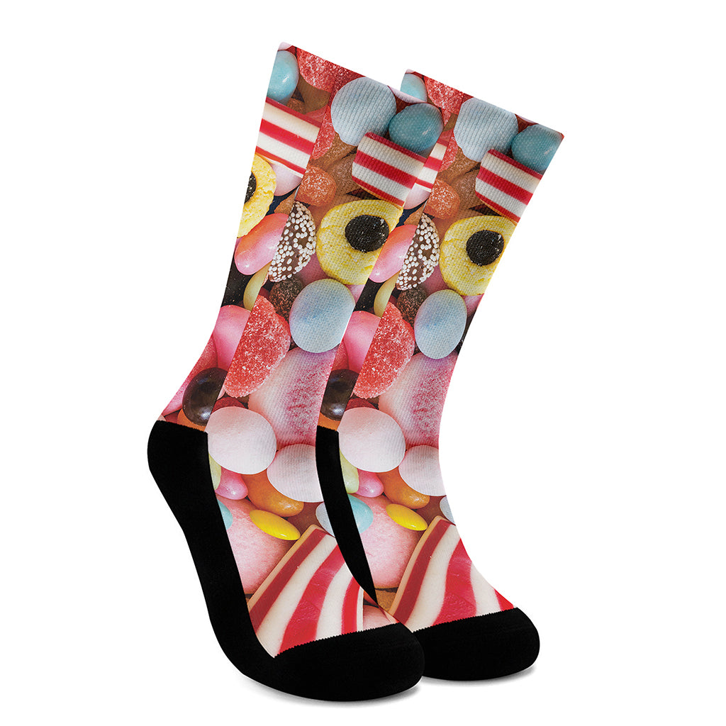 Colorful Candy And Jelly Print Crew Socks