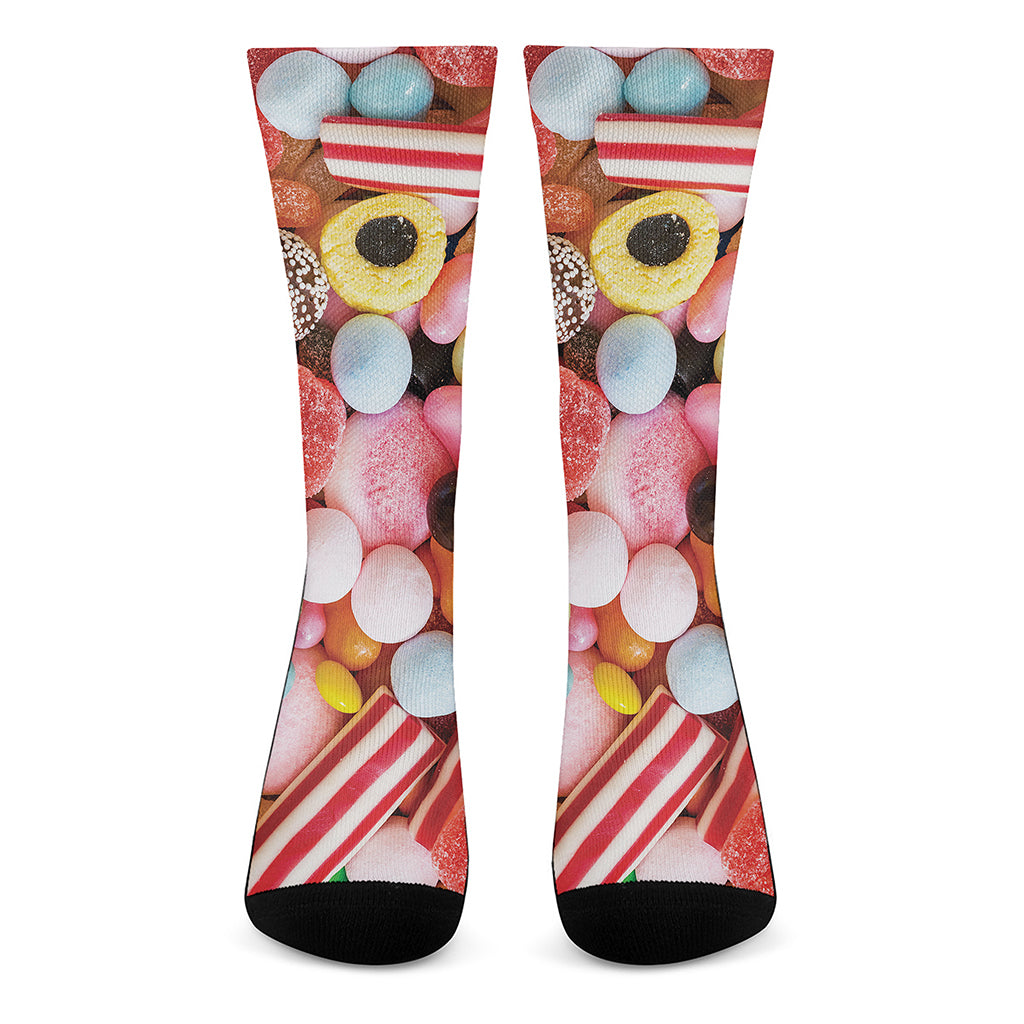 Colorful Candy And Jelly Print Crew Socks