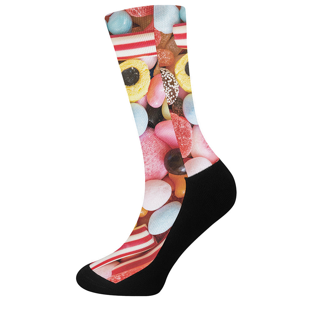 Colorful Candy And Jelly Print Crew Socks