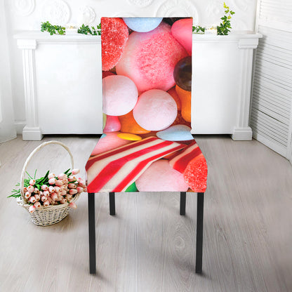 Colorful Candy And Jelly Print Dining Chair Slipcover