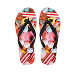 Colorful Candy And Jelly Print Flip Flops