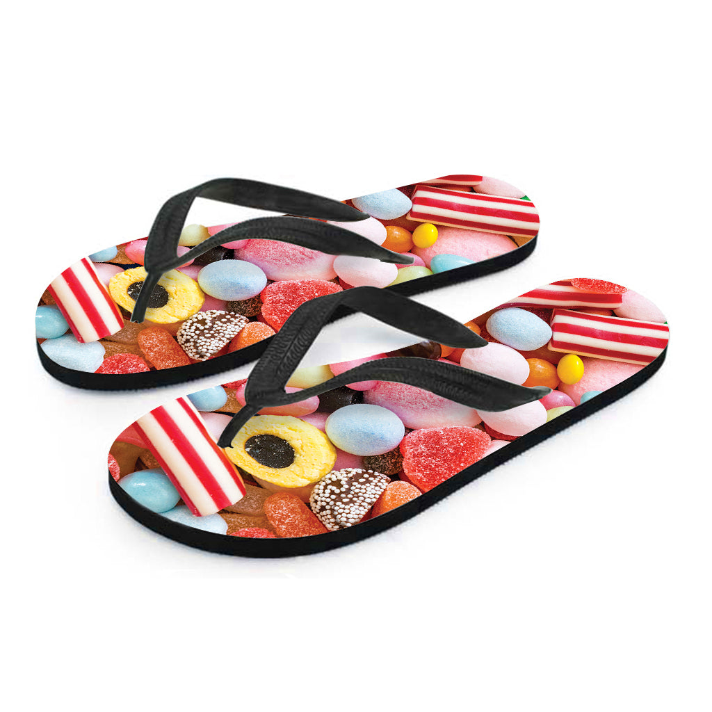 Colorful Candy And Jelly Print Flip Flops
