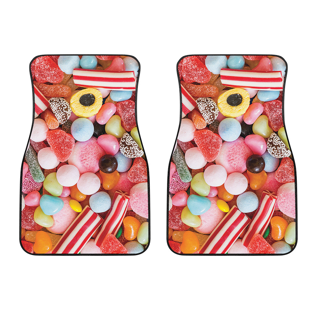Colorful Candy And Jelly Print Front Car Floor Mats