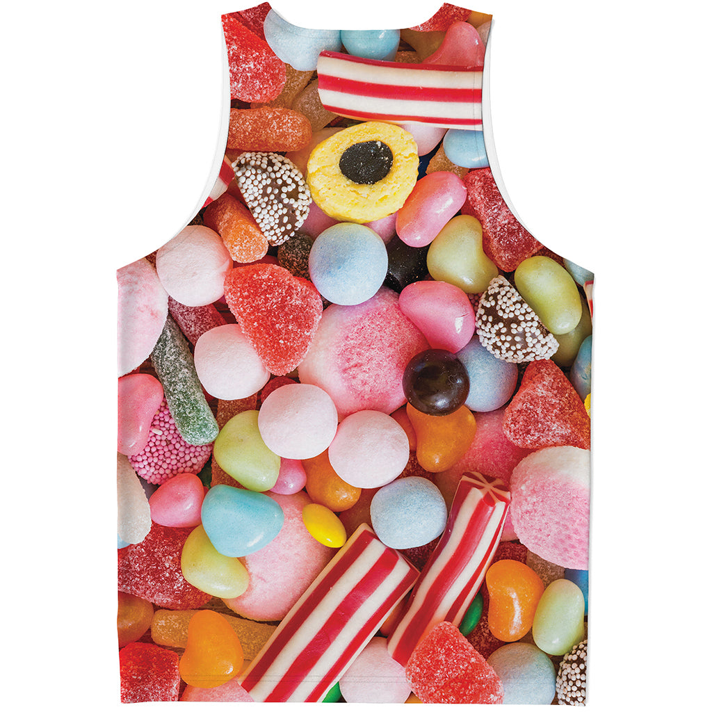 Colorful Candy And Jelly Print Men's Tank Top