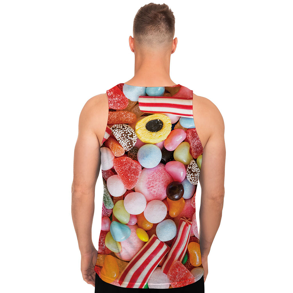 Colorful Candy And Jelly Print Men's Tank Top