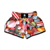 Colorful Candy And Jelly Print Muay Thai Boxing Shorts
