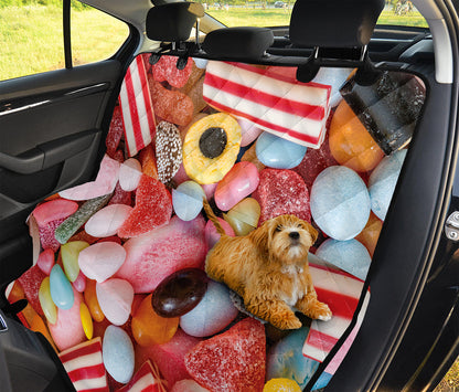 Colorful Candy And Jelly Print Pet Car Back Seat Cover