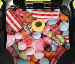 Colorful Candy And Jelly Print Pet Car Back Seat Cover