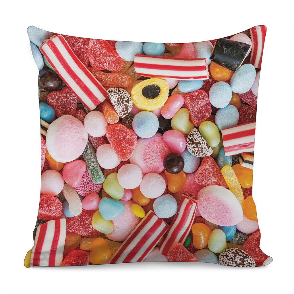 Colorful Candy And Jelly Print Pillow Cover