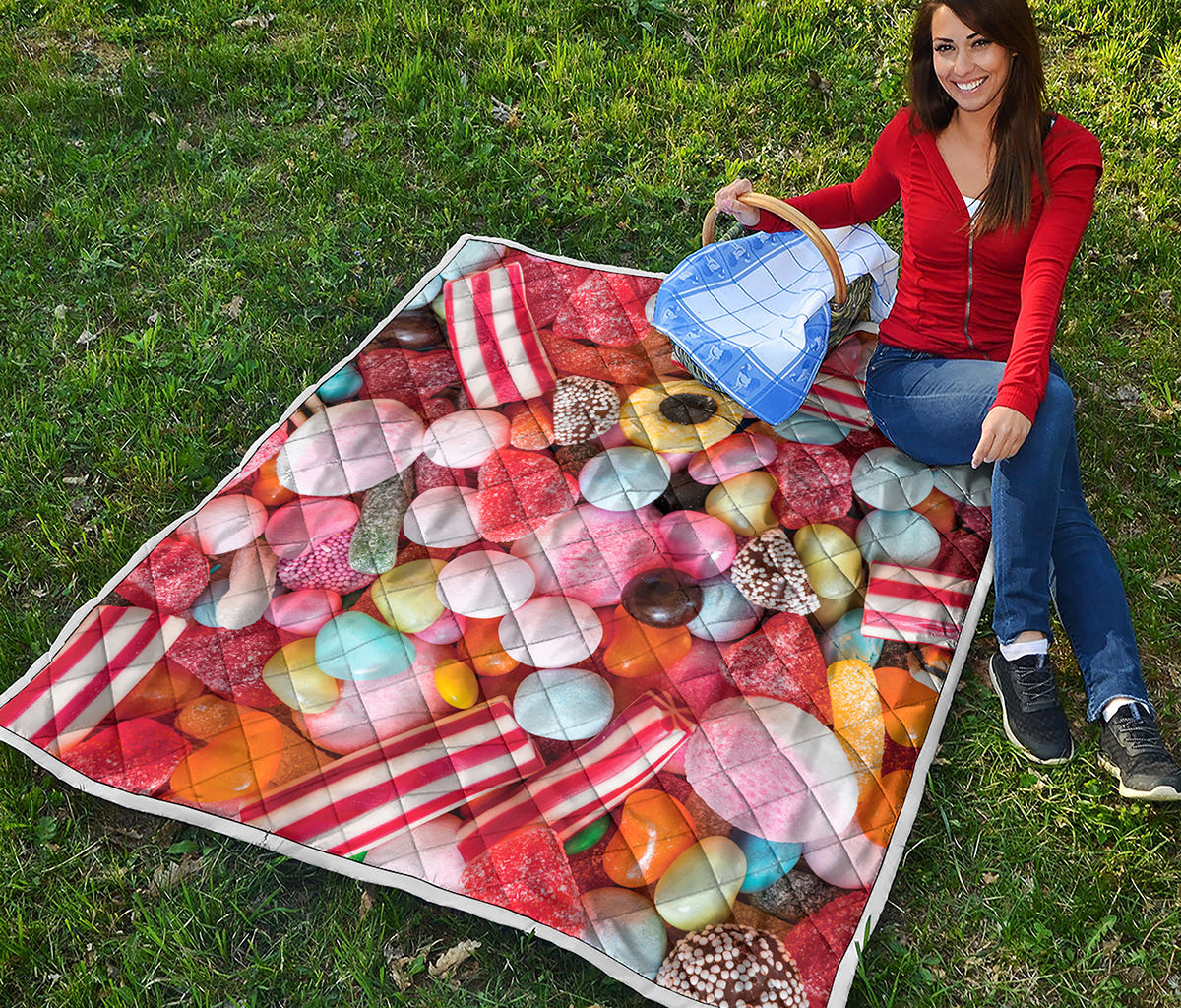 Colorful Candy And Jelly Print Quilt