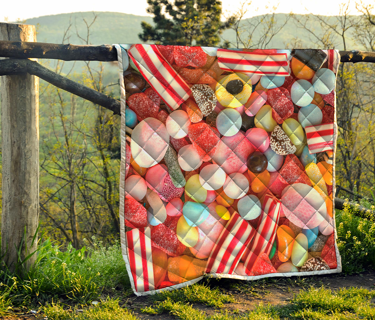 Colorful Candy And Jelly Print Quilt