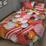 Colorful Candy And Jelly Print Quilt Bed Set