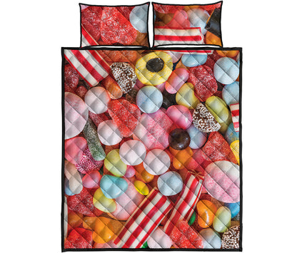 Colorful Candy And Jelly Print Quilt Bed Set
