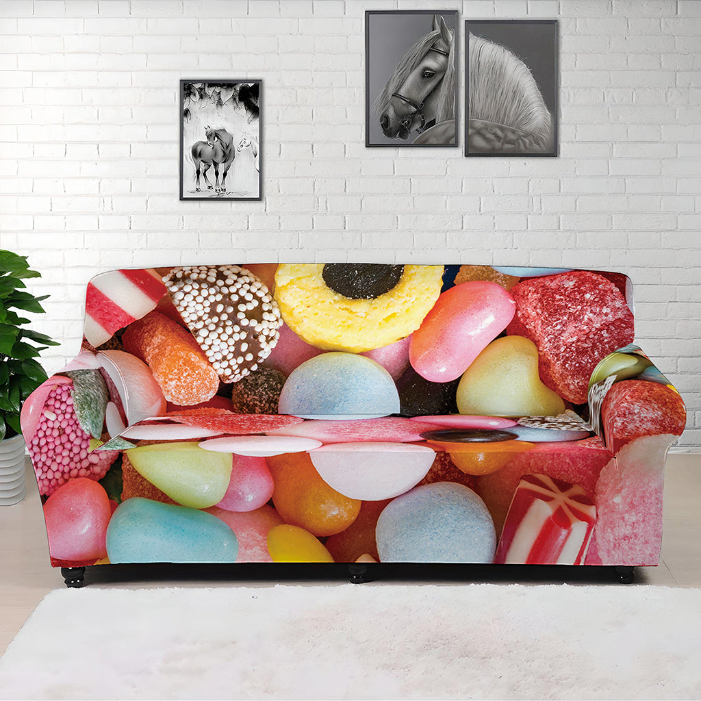 Colorful Candy And Jelly Print Sofa Cover