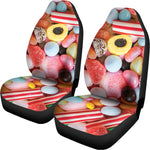 Colorful Candy And Jelly Print Universal Fit Car Seat Covers