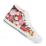 Colorful Candy And Jelly Print White High Top Shoes